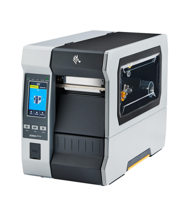 Zebra, Printer - ZT610, 4", 300 dpi, Thermal Transfer, Serial, USB, Gigabit Ethernet, Bluetooth 4.0, USB Host, Rewind with Peel, Color, ZPL