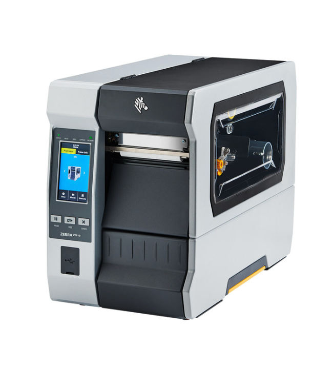 Zebra, Printer – ZT610, 4”, 203 dpi, Thermal Transfer, Serial, USB, Gigabit Ethernet, Bluetooth 4.1, USB Host, Rewind, Color Touch, ZPL