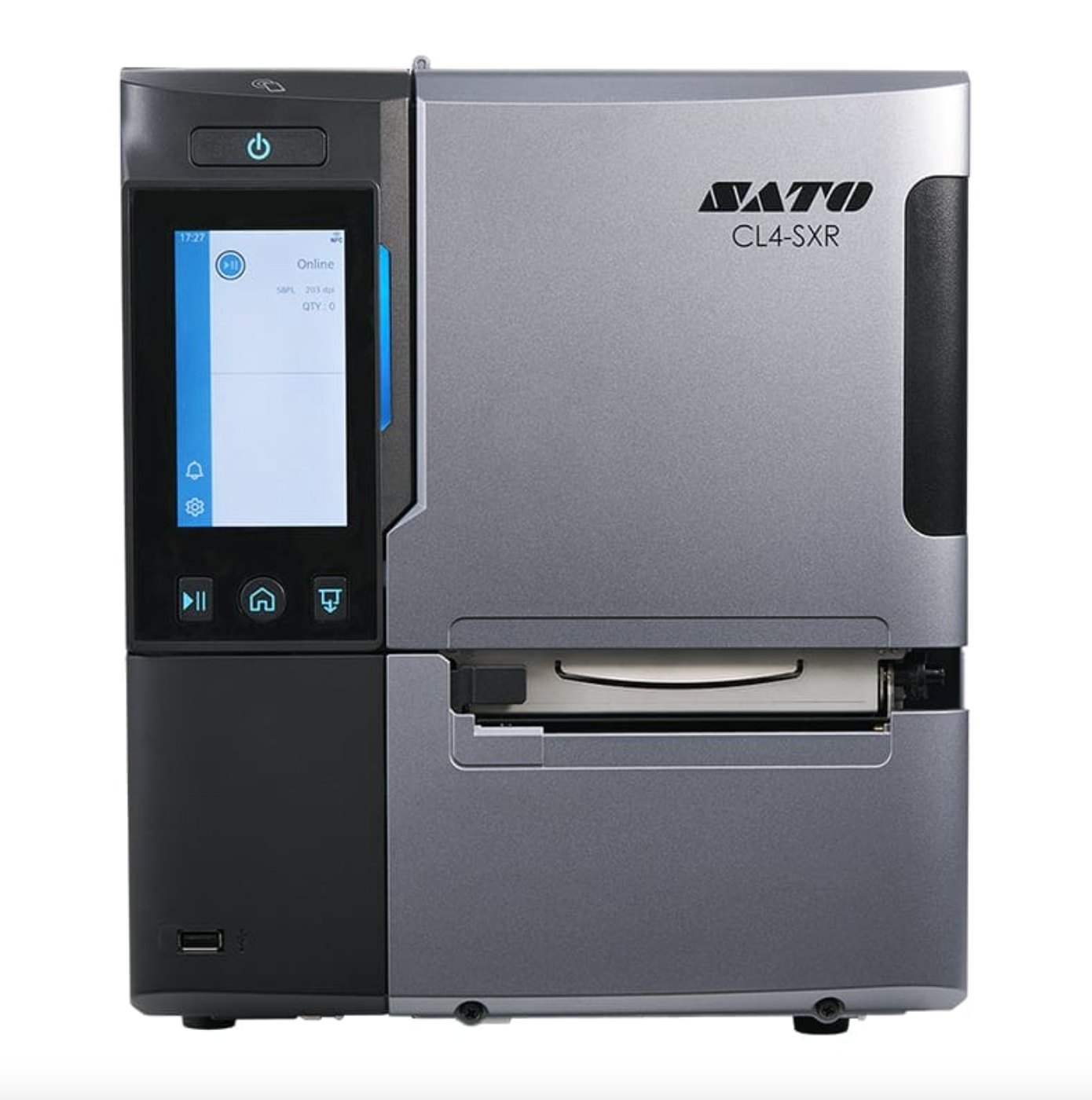 Sato, Printer - CL4-SXR, 203 dpi, Thermal Transfer, Serial, USB, LAN, NFC, External I/O Ports, Dispenser, & Rewinder