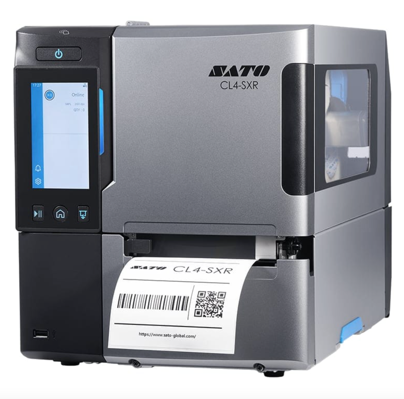 Sato, Printer - CL4-SXR, 203 dpi, Thermal Transfer, Serial, USB, LAN, NFC, External I/O Ports, & Rotary Cutter